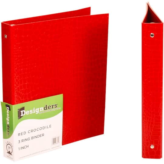 JAM Paper 1" Crocodile Textured 3-Ring Binder
